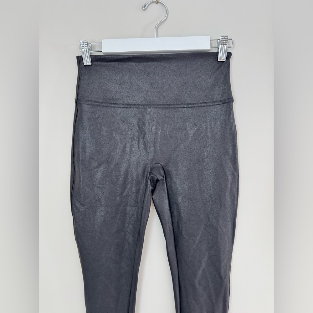 SPANX Black Faux Leather Leggings Size XL - Picture 9 of 16